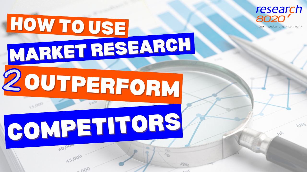 Research 8020 graphic: How to use market research to outperform competitors.